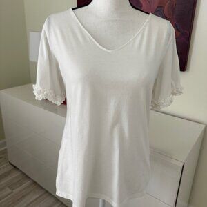 Ann Taylor V-neck bell sleeve top